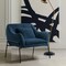 Armen Living Karen Blue Velvet Modern Accent Chair LCKRCHBLU - alternate 4